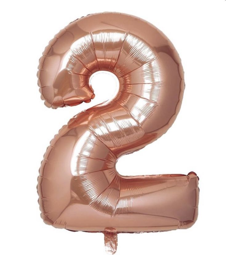 Helium Zahl Ballon "2"