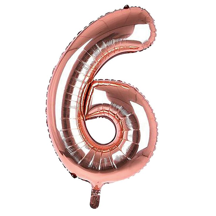 Helium Zahl Ballon "6"